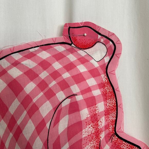 Vintage Pink Elephant Plush Unfinished Project Complete HTF - Picture 6 of 7